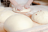 Baker Working with Dough.