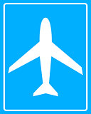 Plane white sign