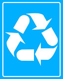 white recycling bin icon