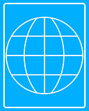 white globe icon