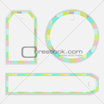 Set of colorful labels. Vector.