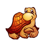 Vector illustration of turtle in cartoon style