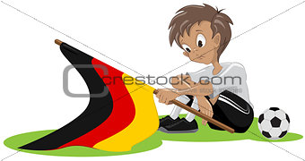 Sad Germany soccer fan