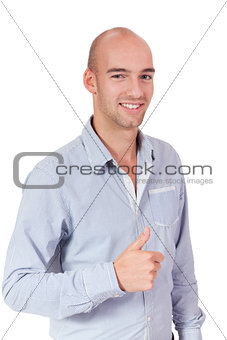 young adult attractive businessman smiling portrait isolated
