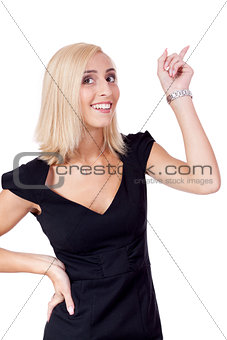 young attractive smiling business woman isolated