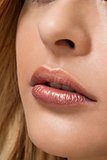 beautiful natural woman lips closeup macro sensuality