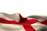 Digitally generated england flag rippling