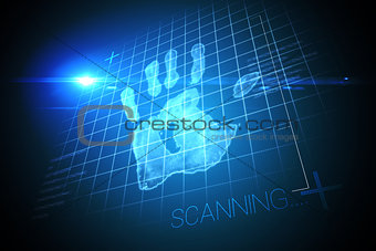 Digital security hand print scan