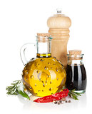 Olive oil and vinegar with spices