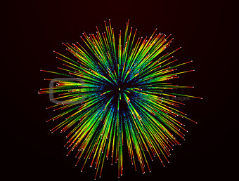 Red fireworks on background