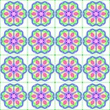 Seamless decorative pattern with flowers