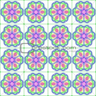 Seamless decorative pattern with flowers