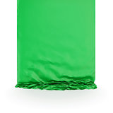Green silk drapery.