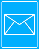 white postal envelope icon