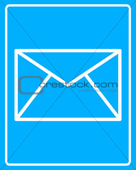 white postal envelope icon