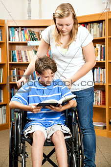Library - Disabled Boy