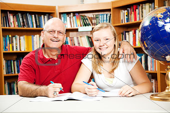 Library - Father Daughter