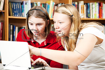 Library - Girls on Computer