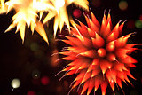 Abstract Fireworks in the Night Sky