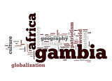 Gambia word cloud