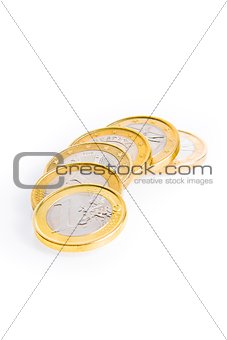 crisis of eurozone, six euro coins
