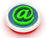 3d button email Internet push