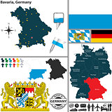 Map of Bavaria, Germany