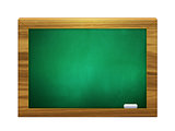 3d chalkboard of green color with chalk