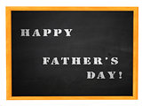 Happy Father's day on blackboard