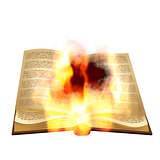 Old book burning