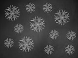 Snowflakes on chalkboard