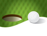 Golf Ball on a Putting Green Background