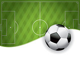Football American Soccer Field and Ball Background