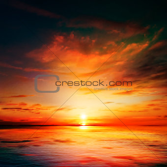 abstract nature background with sea sunset and clouds