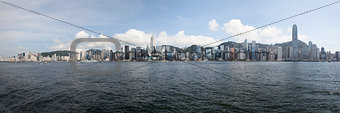 Hong Kong Island Central City Skyline