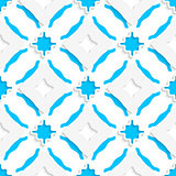 Wavy squares with blue wings seamless