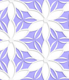 White floral detailed with purple seamless