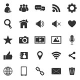 Chat icons on white background