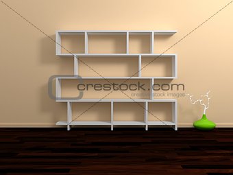 Modern shelves.