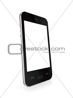 Modern mobile phone with touchscreen.
