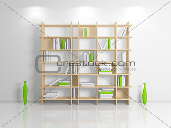 Modern bookshelf.
