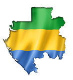 Gabonese flag map