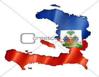 Haitian flag map