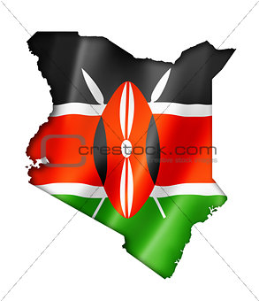 Kenyan flag map