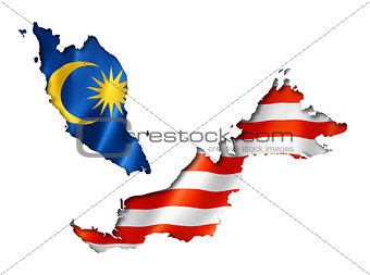 Malaysian flag map