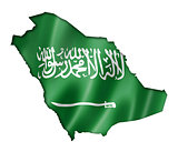 Saudi Arabia flag map