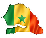Senegalese flag map