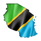 Tanzania flag map
