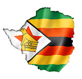 Zimbabwe flag map