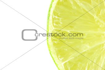 closeup a half lime